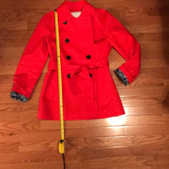Coach Trench Coat :: Orange XS - Picture 6 of 7